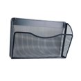 thumbnail image 4 of Abbracc Wall Mounted Mesh File Holder Display Rack Display Stand Metal Magazine Rack Black, 4 of 9