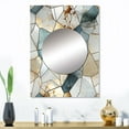 thumbnail image 1 of Designart "Harmonious Teal And Grey Marble Essence" Abstract Mirror Wall Decor - Glam Teal Marble Large Printed Mirror Wall Decor For Bedroom - 32" x 24" Inch, 1 of 5
