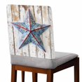 thumbnail image 2 of Blue Western Star Chair Covers Set of 1 Independence Day Chair Back Covers Stretch Removable Washable Slipcovers Protector for Dining Room Kitchen Party Decor, 2 of 5
