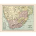 thumbnail image 3 of Cram 24x20 Black Modern Framed Museum Art Print Titled - South Africa - Cram 1892, 3 of 5