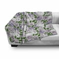 thumbnail image 3 of Natural Soft Flannel Fleece Throw Blanket, Botanic Theme Rabbits Pattern in Roses and Leaves Motifs, Cozy Plush for Indoor and Outdoor Use, 50" x 70", Baby Pink Pastel Purple, by Ambesonne, 3 of 6