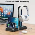 thumbnail image 3 of KDD Charging Station, Headphone Stand RGB, Controller Holder with USB A&C PC Gaming Accessories Storage, 3 of 9