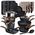 thumbnail image 1 of Juego de utensilios de cocina y utensilios para hornear Kitchen Academy, 30 piezas, granito negro, 1 of 8