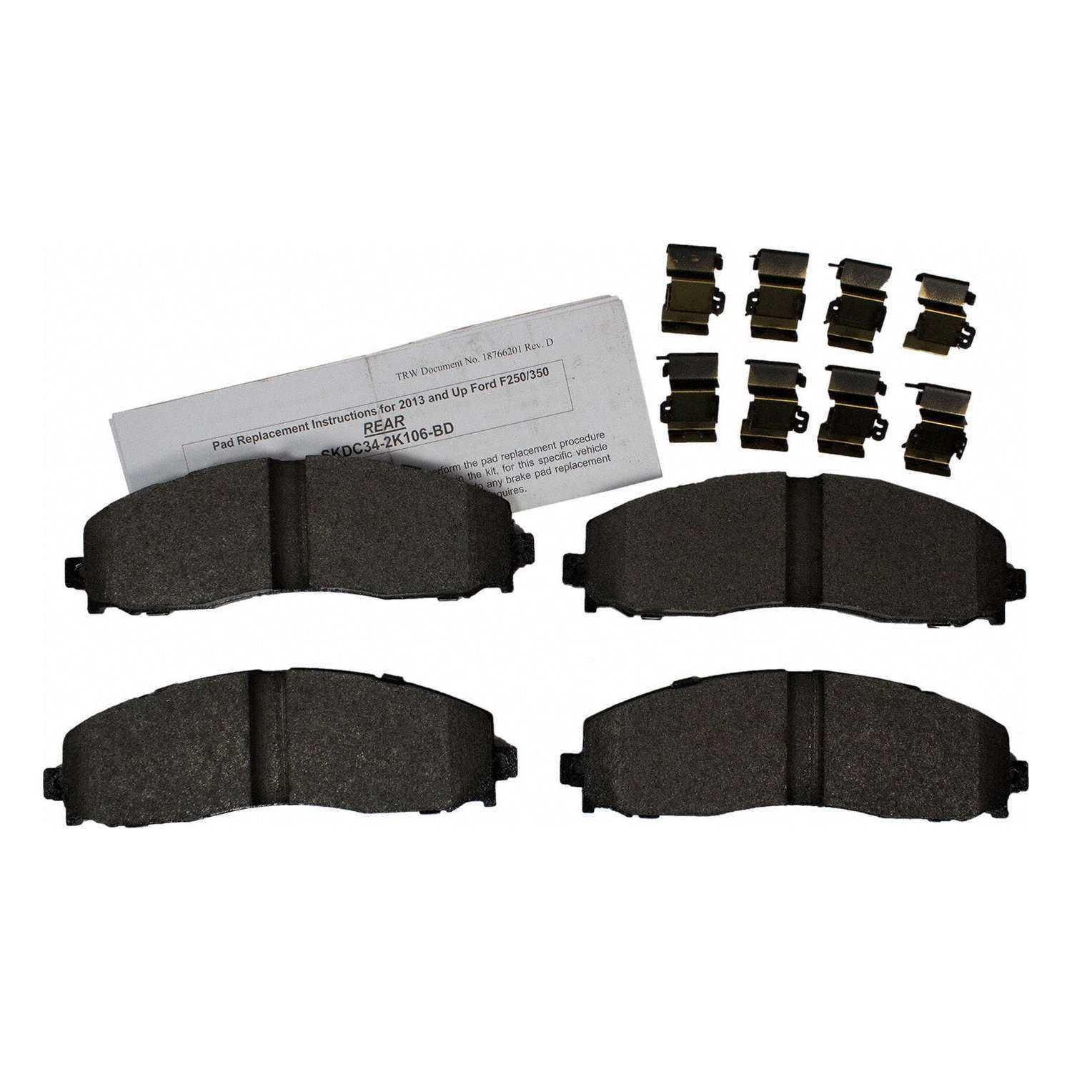 Motorcraft BRF-1456 Standard Premium Disc Brake Pad Fits select: 2013-2021 FORD F250, 2013-2021 FORD F350