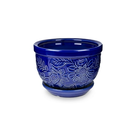 inch pennington ceramic planter pot floral