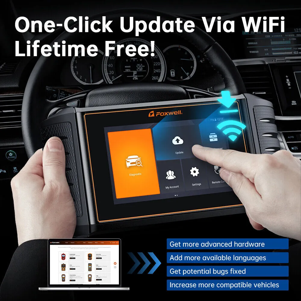 Foxwell GT30 for BMW OBD2 Scanner Automotive Bi-Directional Control Scan Tool, All System Active Test OBD2 Scanner, Full System Car Scanner 11 Hot Reset Services Car Code Reader Auto Analyzer