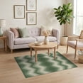 thumbnail image 3 of ODIKA Transitional Boho Ombre Geometric With Pinstripe Detail Accents Stain Resistant Low Profile for Dorm Room, Small Living Apartment, 3 of 7