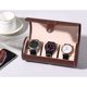 thumbnail image 2 of Caja de reloj redonda de cuero PU, caja de exhibición para reloj, caja de almacenamiento para reloj para hombres, mujeres y niñas, para regalo de viaje (café), 2 of 5