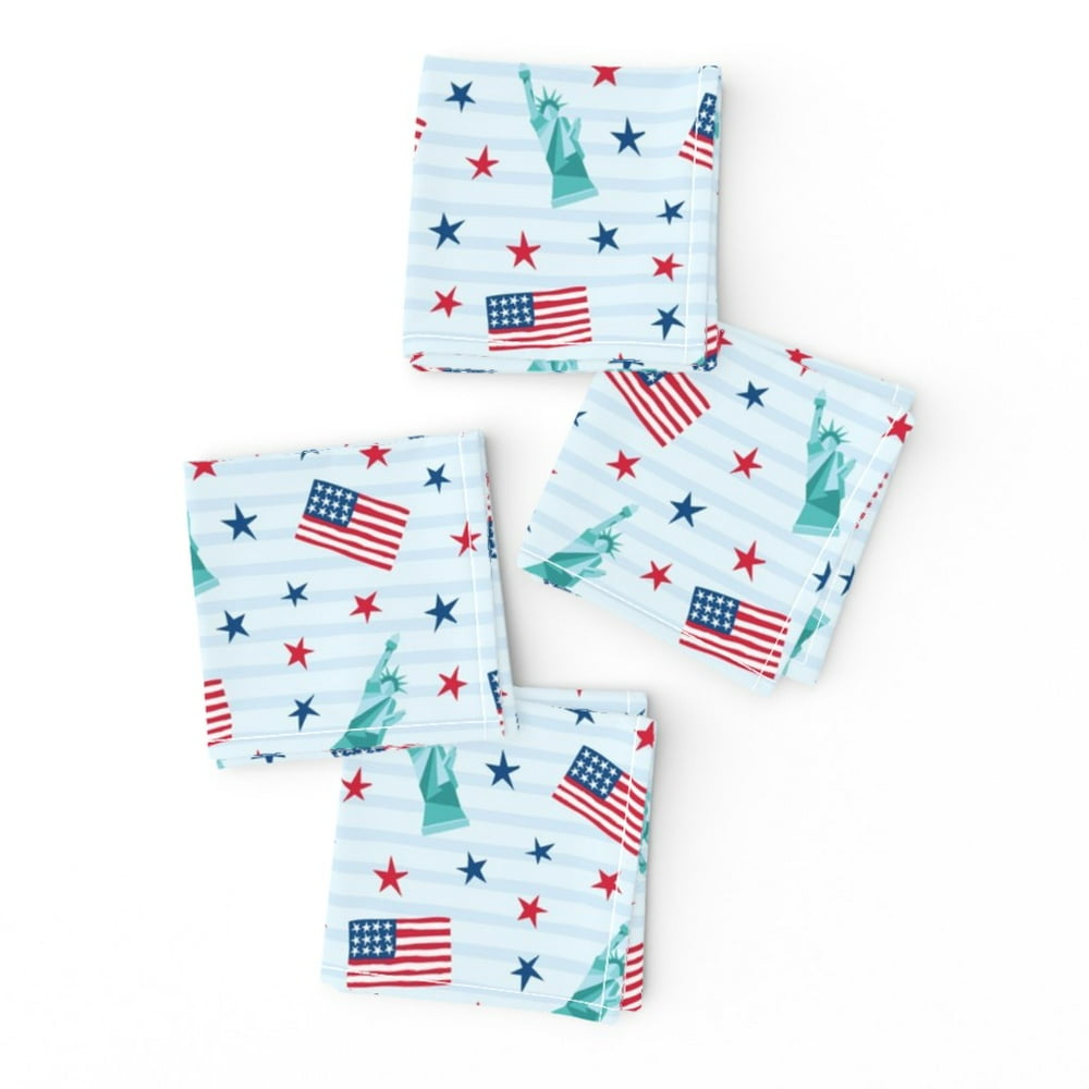 Cocktail Napkins Fourth Of July Patriotic Independence Americana Set of