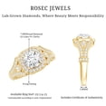 thumbnail image 5 of Rosec Jewels Certified Lab Created Diamond Art Deco Engagement Ring for Women (EF-VS Quality), 10K Yellow Gold, US 3.00, 5 of 8