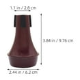 thumbnail image 2 of Luxshiny 2Pcs Brown Lightweight ABS Trumpet Straight Mute Easy Install Trumpet Practice Accessory, 2 of 8