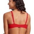 thumbnail image 5 of Nooxsoe No Underwire Bras Everyday Bra Tshirt Bra Jelly Bras for Women’s Bras Full Coverage Bralettes Womens Bralette No Underwire Bras Front Close Bras for Women Red 40, 5 of 6