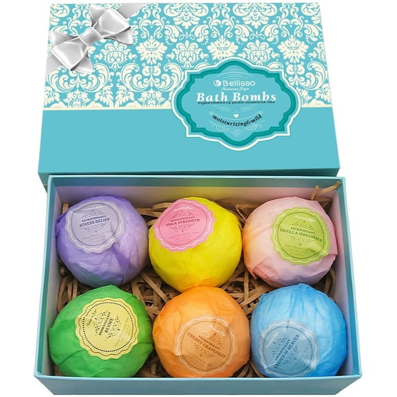 Set de bombas de baño de regalo BELLISSO 6 XXL Bubble Bath Fizzies