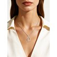 thumbnail image 2 of Silvora Initial Necklace for Women Platinum Plated CZ Crystal Personalized Letter D Pendant Necklace Shiny Dainty Jewelry Gifts for Granddaughter Sister Friends Christmas, 2 of 7