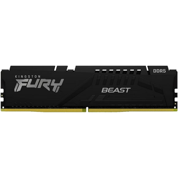 Kingston Fury Beast Black DDR5, Memoria Gamer para PC, Capacidad: 32GB, Frecuencia: 5600Mhz, Latencia: CL 40, Factor de Forma: DIMM 288-Pin, Color: Negro, Numero de Parte: KF556C40BB-32