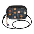 thumbnail image 2 of FORMRS Mini Crossbody Bag for Women Adjustable Shoulder Rope Travel Casual Phone Purse, Orange Checkered Pattern, 2 of 7