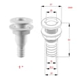 thumbnail image 2 of Tapón de sentina de plástico para barcos (blanco) 1 pulgada, 2 of 7