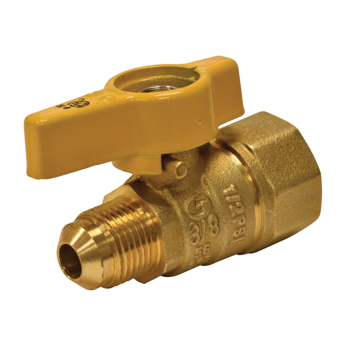 Eastman 60030 Gas Straight Ball Valve, 1/2 inch Flare x 3/4 inch FIP