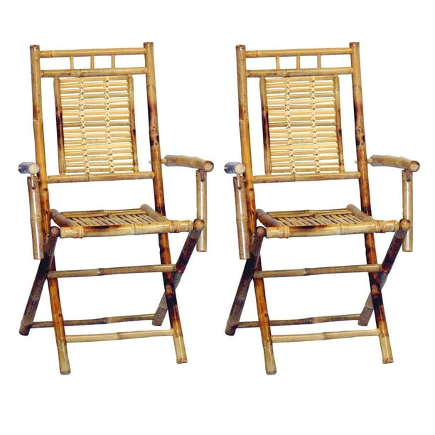 Bamboo54 Folding Arm Chairs Set of 2
