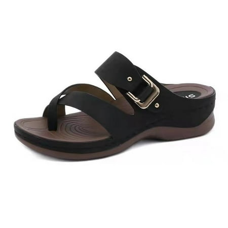 

HOMBOM House Slippers For Women Women Dressy Comfy Platform Casual Shoes Summer Beach Travel Slipper Flip Flops