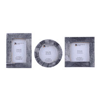 Handicrafts Home Mini Picture Frame Set of 3, Vintage Picture Frame, Small Photo Frame, Wall Hanging Photo Frame, Grey Nursery Décor