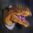 thumbnail image 3 of [Divertido] Figura de acción colgante de pared con cabeza de dinosaurio con luz LED y aerosol, juguetes Dragon Legends, estatua de utilería, colección, decoración del hogar, 3 of 5