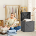 thumbnail image 3 of EasyUp 32 Gallon Resin Deck Box, Lockable Patio Outdoor Storage Box for Furniture, Garden Tools and Tools Storage, Waterproof Outside Storage Boxes（Black）, 3 of 8