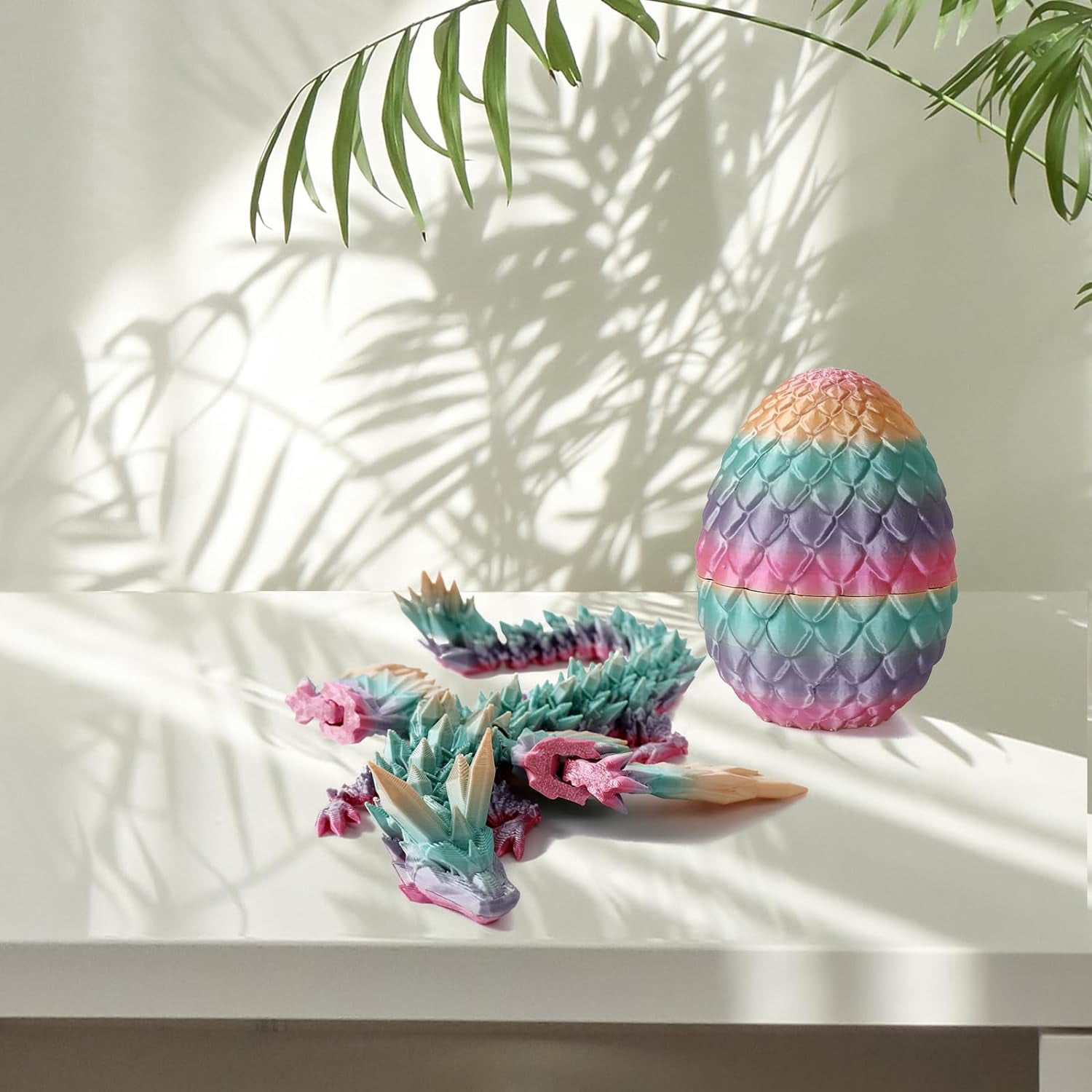 Home Office Desk Decor3D Printed Dragon Egg Crystal 3D Dragon Fidget Toys for Adult Articulated Dragon Egg Surprise Dragon Gifts