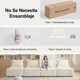 thumbnail image 4 of Sillón FurnitureR Modular de Pana Beige, 4 of 9