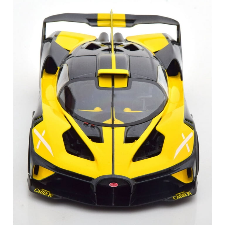 Bburago Bugatti Bolide Yellow & Carbon Gray 1/18 Scale
