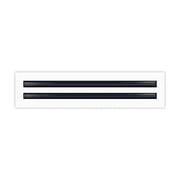 BUILDMART - 18" Linear Slot Diffuser - (2 Slot) Double Slot - White Decorative Aluminum Air Vent - Heating and Cooling Modern AC Vent Cover for Ceiling, Walls & Floors - Texas Buildmart
