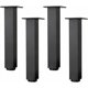 thumbnail image 1 of Patas de muebles de aleación de aluminio ajustables en altura, patas de mesa de café para sofá, patas de gabinete de baño para fregadero, 5-40 cm, negro mate, con tornillos, 4 piezas (35 cm/13,8, 1 of 5