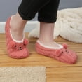 thumbnail image 2 of BambooMN Adult Female Soft Warm Cozy Slippers Non-Slip Lined Socks, Assortment H, Medium 2 Pairs, 2 of 7