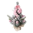 thumbnail image 4 of Mini de Navidad de mesa, pequeños árboles de Navidad artificiales s, nieve para decoración navideña, decoraciones navideñas rosa 40cm, 4 of 8