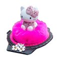 thumbnail image 1 of Figura decorativa de gato para coche, adorno Interior de Perfume con diamantes de imitación, decoración rosa y roja, 1 of 5