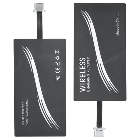 Universal Type C Wireless Charging Receiver Adapter Phone Sticker For Easy Wireless Power 6mm Distance