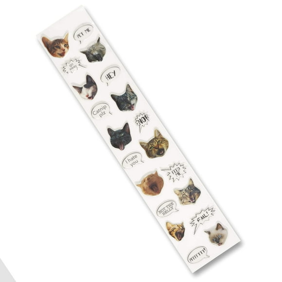 Pegatinas Seven20 Puffy Adorable Cat para cuaderno y diario