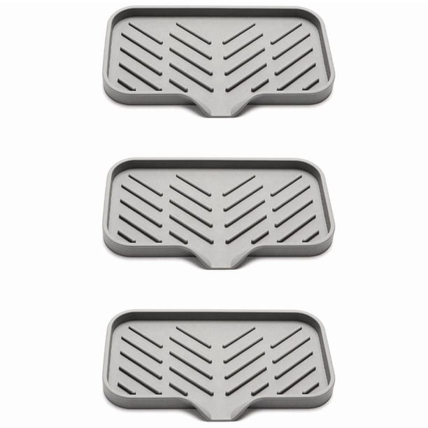 3X Bandeja Silicona para Jabón Cocina, Bandeja para , Rejilla para Esponja Drenaje