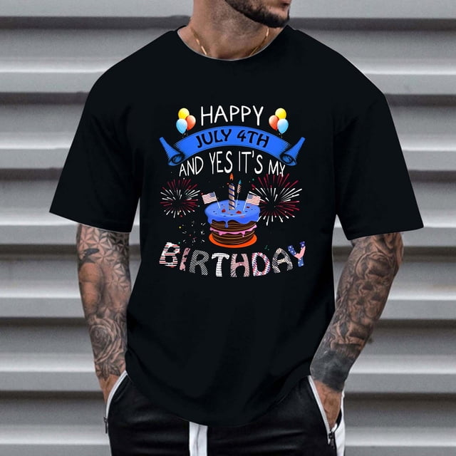 Tops para hombre, blusas y camisas de cuello redondo y manga corta para hombre, tops casuales de cuello redondo y manga corta con estampados especiales para hombre.