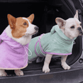 thumbnail image 3 of GASTROPOD Dog Bathrobe,Super Absorbent Coral Fleece Material Dog Towel,Comfortable Abdomen Fit for Extra Warmth Dog Robe,XS,Pink, 3 of 4