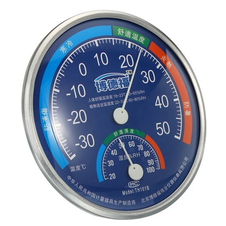 

5 Indoor/Outdoor Thermometer Hygrometer Temperature Humidity Monitor Blue