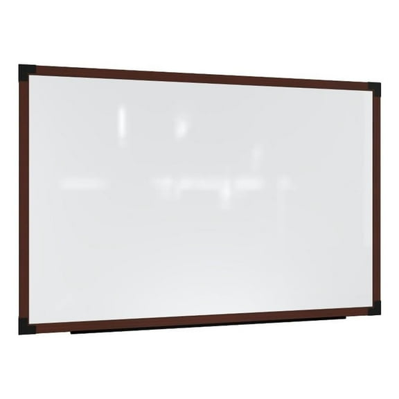 Ghent Prest Wall Whiteboard Magnetic Carmel Oak Frame 4 x 6ft