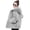 Grey L, variant on Winter Women Jacket Thick Plush Faux Rabbit Fur Mid Length Hooded with Pockets Long Sleeves Windproof Zip-up Cardigan Coat