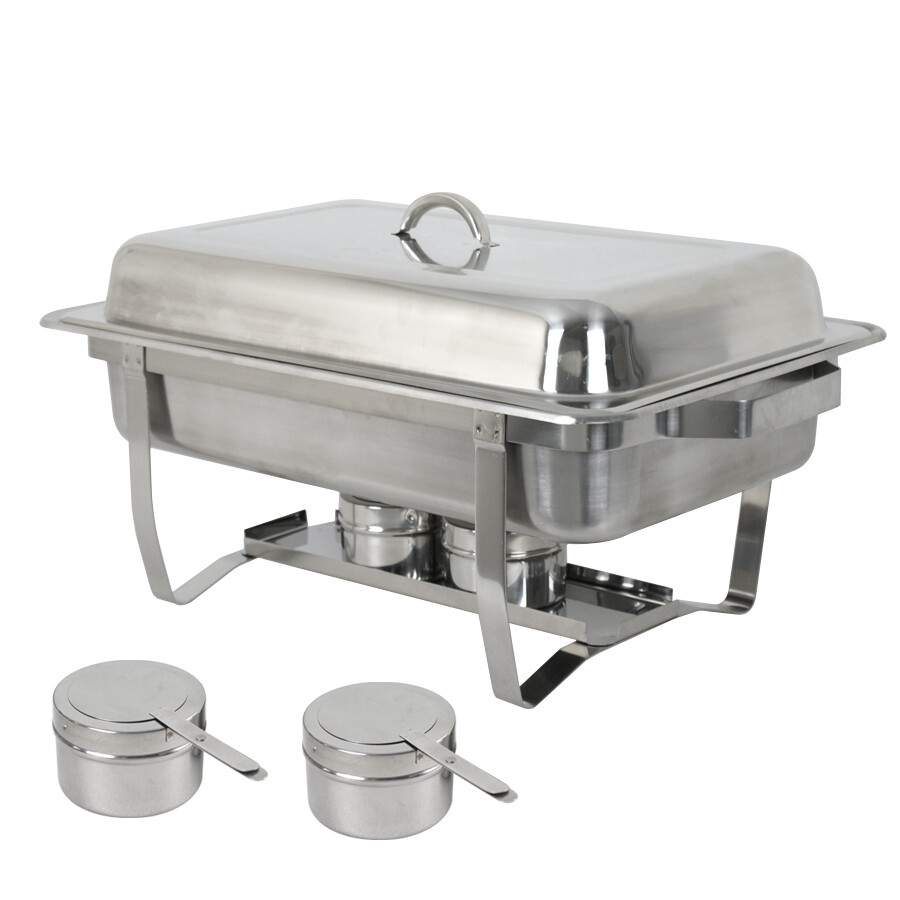 BENTISM 9QT Chafing Dish Buffet Set 2 Pack Stainless Steel Heated Food