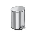 thumbnail image 1 of iTouchless SoftStep - Poubelle - Semi-Ronde - Couvercle Rabattable - 3 gal - Pédale - Acier Inoxydable - Acier Inoxydable, 1 of 5