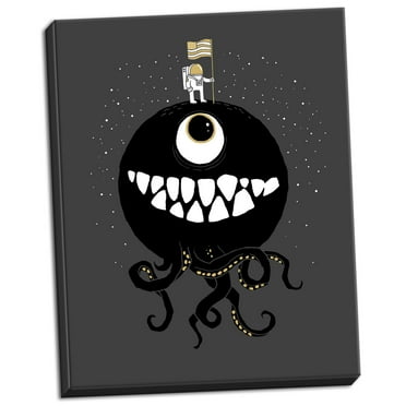 Gango Home Decor Vertical Space Oddity by Michael Buxton (Ready to Hang); One 16x20in Hand-Stretched Canvas
