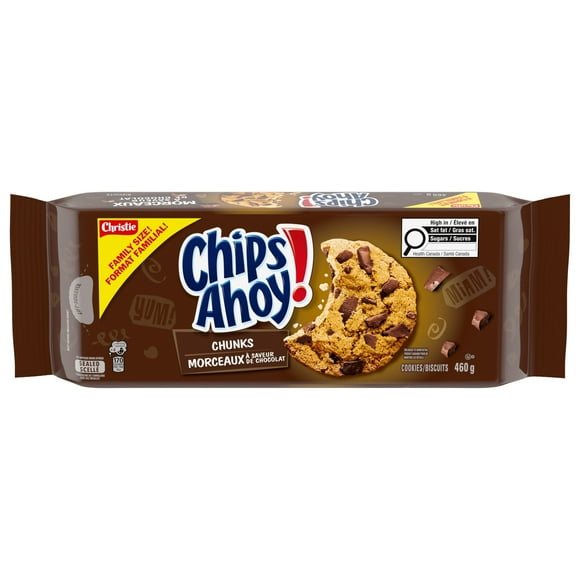 Biscuits Chips Ahoy! Morceaux De Chocolat,1 Emballage Refermable, Format Familial De