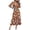 Brown Leaves, variant on PRETTYGARDEN Women's Spring Fall Midi Dress Casual Long Sleeve V Neck Swiss Dot Pleated A Line Flowy Dresses