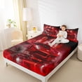 thumbnail image 4 of Feelyou Racing Car Red Twin Sheet Sets for Teens, Speed Sports Game Twin Fitted Sheet, Rustic Horse Animal Flat Sheet, Lightweight Room Decor, 3 Pieces, 4 of 7