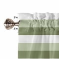 thumbnail image 5 of Half Window Curtains 24 Inches Long, Sage Green White Striped Window Treatment Curtain Drapes, Farmhouse Stripes Short Curtains Tiers for Kitchen Over Sink, 27.5"x24", 2 Panels, 5 of 7